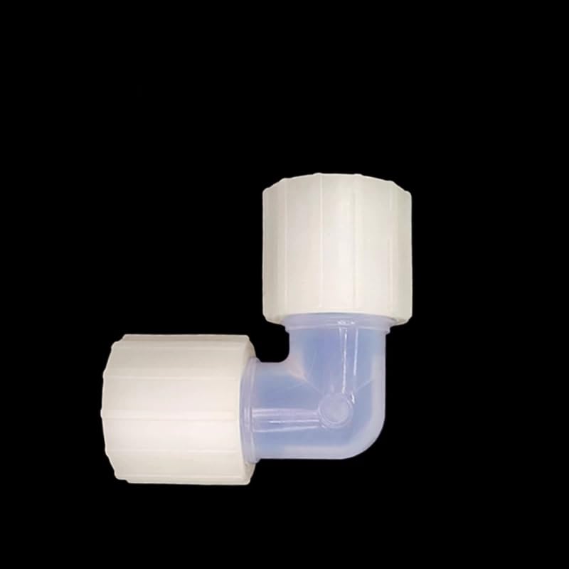 PFA Coude évasé à 90° à rayon égal – Raccords de tuyaux de laboratoire durables et résistants aux produits chimiques, idéal pour des applications scientifiques