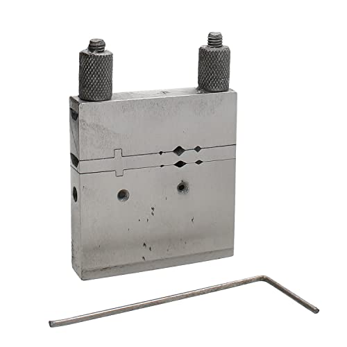 The Beadsmith Miter Cutting Vise Jig – Swiss Style, Made of Steel, 2.75” x 2” – For Filing Small Metal, Creating Flat Ends on Wire and Tubing – Form 45- & 90-Degree Angles and Bends