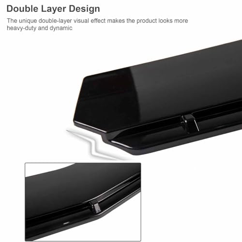 Bumper Lip Spoiler & Strut Rods Compatible with D0dge Charger RT SRT SXT Front Splitter Body Kit - Image 4
