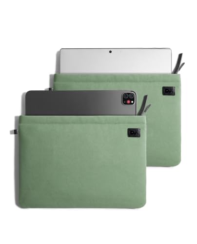 Image of DailyObjects Solid Skipper Sleeve | Stylish Durable Poly Cotton Canvas Material for Laptops & iPads | Zip Closure & Soft Cotton Inner Lining with Printed Slip Pockets