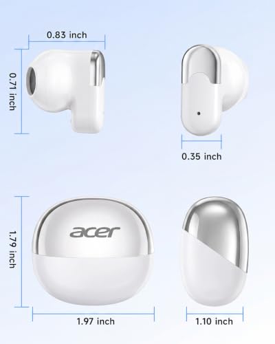 Acer Wireless Earbuds, 0.12oz Ultra-Light Ear Buds，Bluetooth 6.0 Headphones - image 8