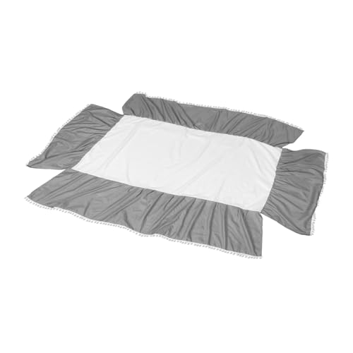 BESTonZON Falda de de Cama de Falda de de Cama de bebé Falda para Falda bebé Accesorios para reemplazo de Tela de algodón Light Grey