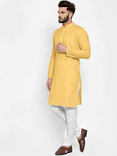 Image of Men's Cotton Blend Kurta Pyjama Set