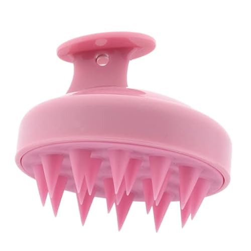 TAMETZONA Cepillo cuero cabelludo cepillo masajeador cabello silicona para ducha, cepillo pelo limpieza, exfoliación, eliminación caspa y estimulación crecimiento del pelo (rosa) Cover