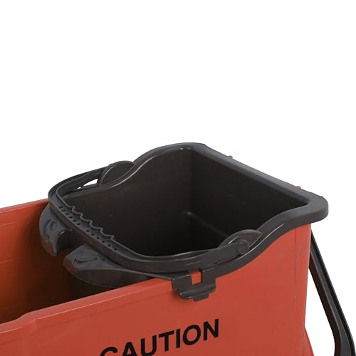Axis Line | Einfachfahrwagen Reinigungswagen | 24 Liter Eimer mit Presse | extra Schmutzwasser Eimer klickbar | mit Rollen und Henkel | hochwertiger Kunststoff – Bild 4