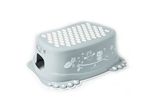 Taburete de paso, seguro, antideslizante, para bebé, niños, para entrenamiento, con capacidad Owls Grey