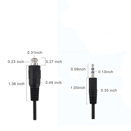 Cable adaptador AUX 3.5mm macho a hembra para auto miniatura 5