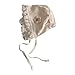 Lace Trimmed Bonnet with Flower/Designs Soft & Stylish Infant Comfortable Little Girls Hat Present Fashionable Beige