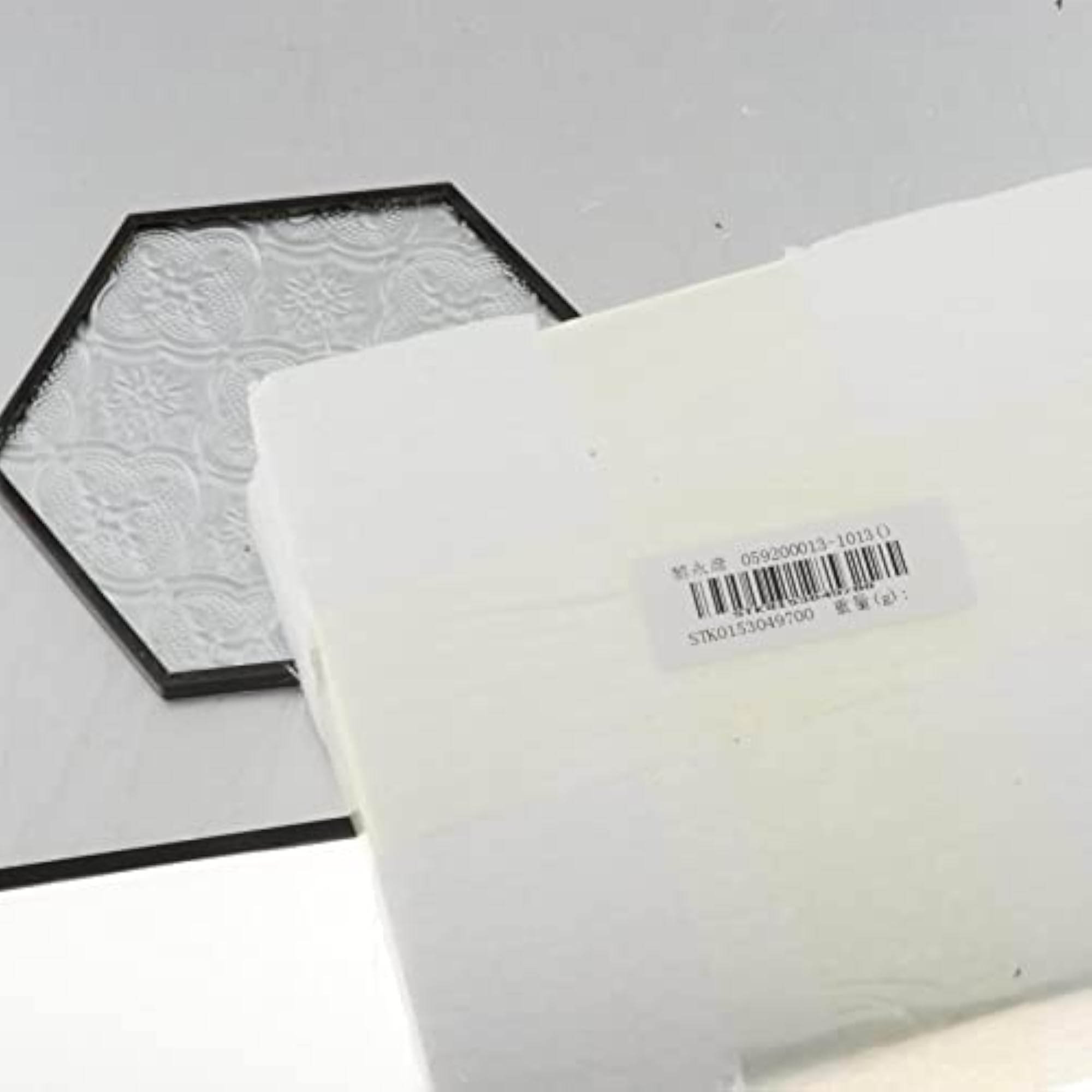 Black Glass Coaster Cup Cushion Holder Mat