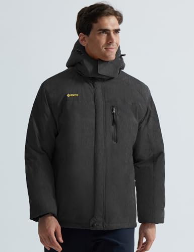 GEMYSE Men's Ski Snow Jacket Warm Winter Waterproof Coat Snowboard Rain Jacket Hooded Windproof Windbreaker