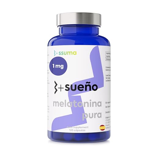 Pastillas para Dormir Naturales | Melatonina Pura 1 Mg | Sueño Profundo y Reparador | Libre de Gluten y Vegano | Melatonina Liberación Prolongada, 120 Cápsulas