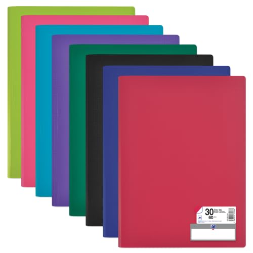 Lot de 10 Protège-documents Memphis A4, 60 vues, en polypro coloris assortis (8)