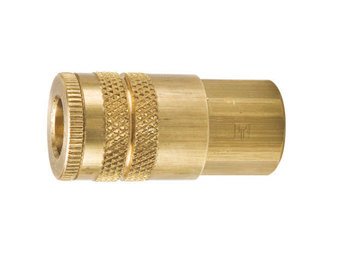 Parker Hannifin B23E Series 20 Brass General Purpose Pneumatic Quick Coupler with Female Pipe Thread, Industrial Interchange, 1/4