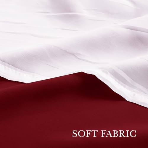 Image of PONY DANCE Bedroom Curtains Decorative, 52 by 84 inches, Red, Set of 2
