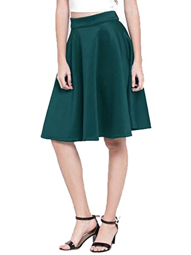 Image of Women's Flared Knee Length Skirt (XS-26, S-28, M-30, L-32, XL- 34, XXL-36 INCHES)