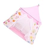 WESIEVYA Casa de Juegos para Tipo Tienda de Campaña Mongolia Rosa Estampado de Animales Tamaño Mediano Tela Transpirable y Ligera Adecuado para Juego Interior y Exterior Jugando al