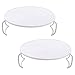 NICEXMAS 2 Pcs Micro-Ondes Chauffage en Couches Support de Plateau Multifonction Pliable en Plastique Micro-Ondes Chauffage en Couches Support de Plateau de Cuisson à La Vapeur
