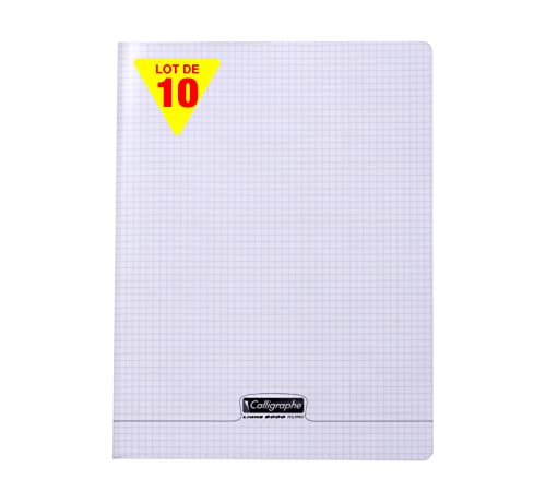 Cahiers agrafés Calligraphe Clairefontaine 24x32 cm petits carreaux couverture polypro