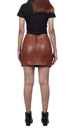 Decrum Real Leather Skirts for Women - Trendy Casual Womens Leather Skirt Fashionable3