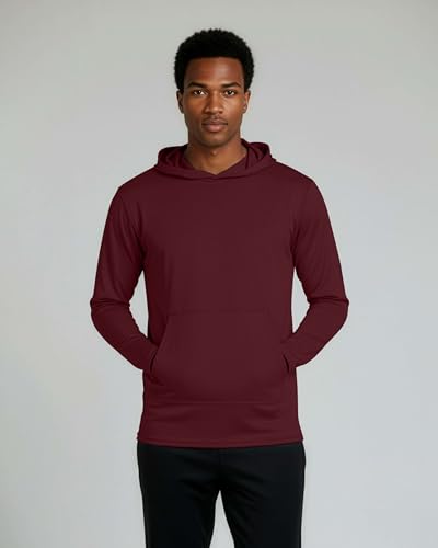 Real Essentials 3 Pack: Men's Mesh Long Sleeve Athletic Pullover Hoodie Sweatshirt Pockets UPF 50+ (Available in Big & Tall) - Image 4