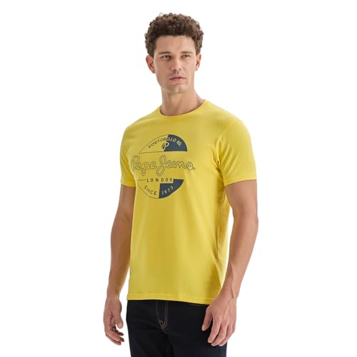 Image of Pepe Jeans Men T-Shirt|Cotton|Slim Fit