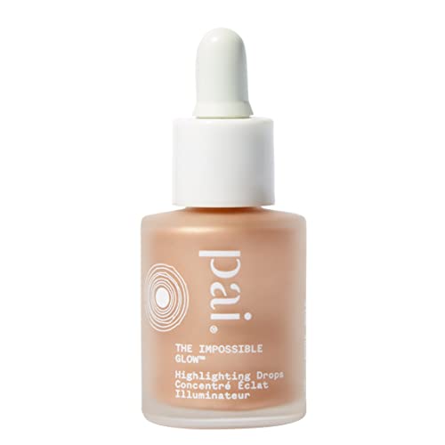 Pai Skincare | THE IMPOSSIBLE GLOW, Glow Drops Serum with Hyaluronic Acid, Certified Organic, Vegan, Cruelty Free - Rose Gold. 10ml