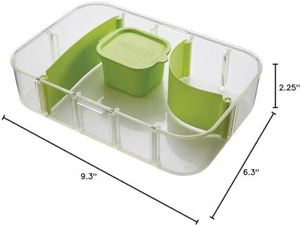 PackIt Flex Bento Food Storage Container for Lunches, Lime Punch image 5