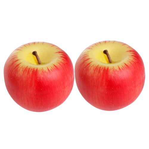 STOBAZA 2pcs Lifelike Candles Realistic Desktop Adornment for Christmas Events Healthy Soybean Wax Flat Bottom for Stability Holiday Decoration