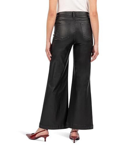 KUT from the Kloth Women's Meg High-Rise Fab Ab Leg Wide Hem in Black2