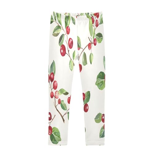 Bolaz Toddler Girls Leggings Printed Yoga Pants Leggings Lingonberry Pattern for Kids