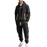Generisch Klassische Maßkonfektion Herrenanzug formelle Business Kleidung Elegante Sakko Hose Kombination (Black, XXL)