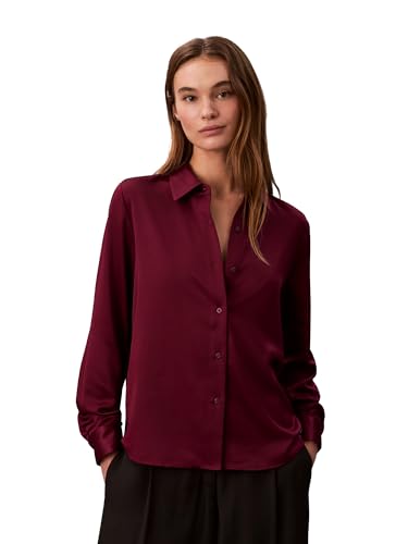 Calvin Klein Women's Satin Button-Down Shirt