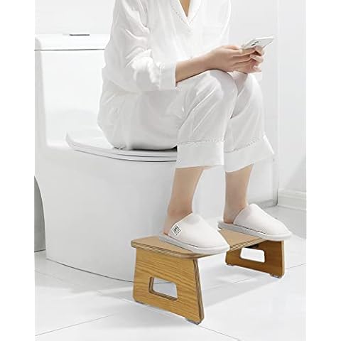 Collapsible Wooden Toilet Stool, Physiological Wooden Footrest, Wooden Step Stool, Non-slip Footrest For Bathroom Cover