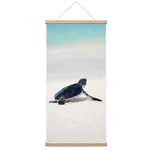 bestdeal depot Hanging Poster Sea Turtle On The Beach Poster