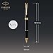 PARKER Sonnet Rollerball Pen, Black Lacquer with Gold Trim, Fine Point Black Ink