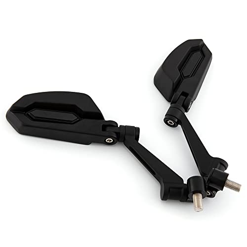 Motorcycle Side Mirror Universal Adjust Angle Rearview Mirror For Motorbike Mirror Bolt 8Mm 10Mm (Black) #TOP3