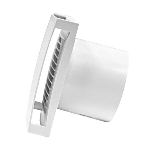 Badkamerventilator met front, 100 mm diameter, stille ventilator (met timer/naloop, wit) - Image 6