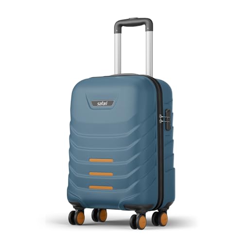 Image of Safari Cabin Crescent 8 Wheels 56cm Small Trolley Bag Hard Case Polycarbonate 360 Degree Wheeling System Luggage, Travel Bag, Suitcase for Travel, Trolley Bags for Travel, Ink Blue