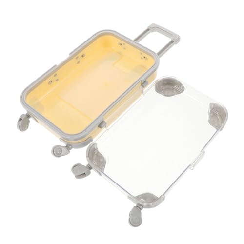 IWOWHERO Mini Suitcase Eyelash Storage Box Travel Makeup Case for False Eyelashes Compact Luggage Organizer for Eyelash Extensions Small Cosmetic Storage Box