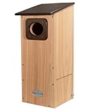 JCS Wildlife Cedar Duck Nesting Box with Poly Roof (Brown)