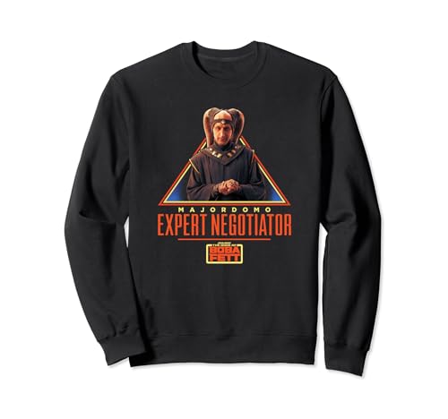 Sweat Star Wars Boba Fett Majordomo col rond en coton imprimé noir