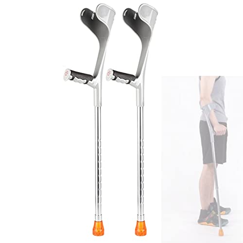 ZJFHEYUO Muletas de antebrazo para Adultos, Ajustables para niños, jóvenes y Ancianos, Ligeras para Caminar, 1 par de Aniversario