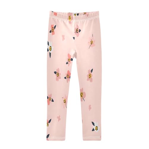 Toddler Girls Leggings Printed Yoga Pants Leggings Small Flowers with Leaf for Kids