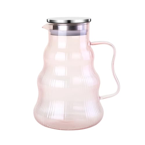 High Borosilicate Glass pitcher—Christmas tree design, dopamine-hued color scheme. Beyond serving as a vessel for all beverages, it makes an ideal gift or festive decor piece.