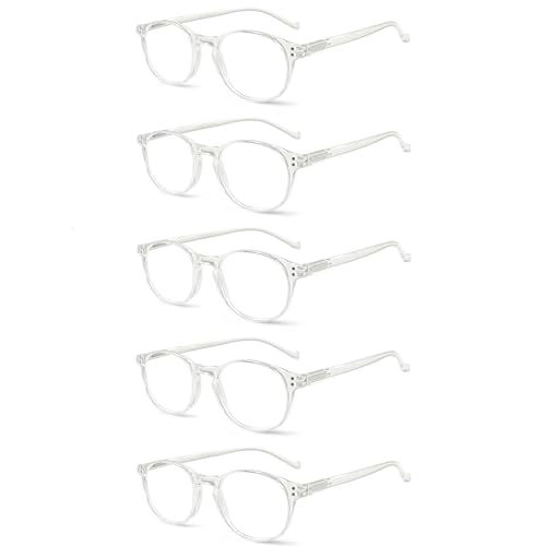 Image of 5 Pairs Reading Glasses - Standard Fit Spring Hinge Readers Glasses for Men and Women