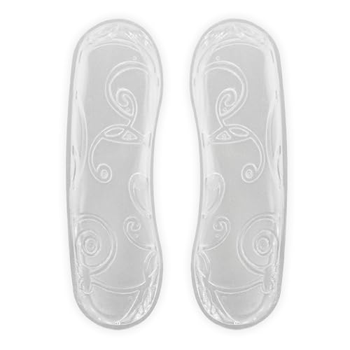 Bama Inserti in Gel per Talloni - Cuscinetti in Gel Antiscivolo Autoadesivi per Protezione e Comfort del Tallone - Prevengono Sfregamenti, Pressioni e Scivolamenti - Design Trasparente - 1 Paio