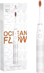 Oclean Flow Elektrische Zahnbürste, Schallzahnbürste mit 180 Tage Akkulaufzeit, 5 Putzmodi Zahnbürste Elektrisch IPX7 Sonic Electric Toothbrush mit DuPont Zahnbürstenkopf, Timer (Weiß)
