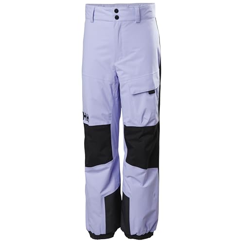 Helly Hansen Junior Powder LT Pant - Unisex Snow Wear Waterproof Breathable Insulated Ski Pants 698 Bright Lavender - 14