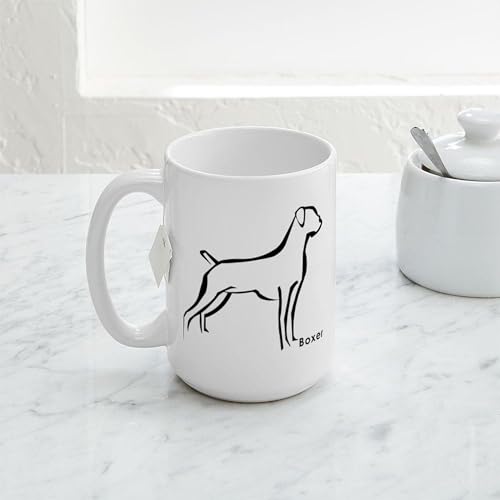 Taza de cerámica grande de 15 oz blanca miniatura 5