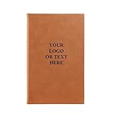 The Personal Exchange Custom Logo Journal Permanently Engraved Name 5 1/4' x 8 1/4' (Rawhide/Black)